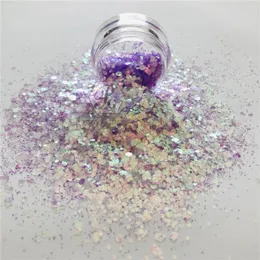 Nail Glitter Prettyg 1 Kutu Yüksek ışıltılı yanardöner tıknaz karışımlar DIY Yapımı Sanat Zanaat Makyaj Dekorasyonu CHM için Opal Pullar