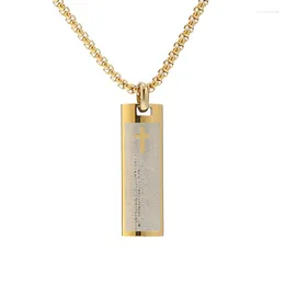 Hänghalsband rostfritt stål mode charm 38 12mm cross hängen 24 '' kedjor för män gåvor smyckesfynd