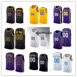 Maglie da basket personalizzate uomini donne giovani LeBron 6 James 1 D'Angelo Russell 4 Lonnie Walker IV Anthony 3 Davis 24 Bryant