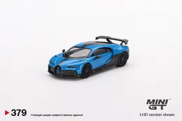 다이 캐스트 모델 자동차 트랙 미니 GT 1 64 Bugatti Chiron Pur Sport Blue DIECAST 모델 자동차 230308