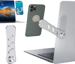 Adjustable Laptop Holder Magnetic Laptop Phone Holder Aluminum Laptop Side Mount Clip Slim Portable Foldable Smartphone Stand 3265631