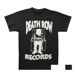 Men'S T-Shirts Funny T Shirt Men Novelty Tshirt Death Row Records White Cotton Summer Fashion Euro Size 220506 Drop Delivery Apparel Dhcwg