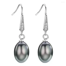 Dangle Earrings Caoshi Delicate Fashion Drop with Black Pearl Pearl Elegant Synd Women Association for Wedding Ceremony