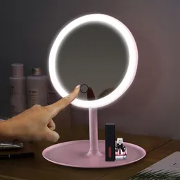 LED Makeup Mirror with Led Light Vanity Mirror led mirror light Portable Rechargeable Mirrors miroir CFTDIS T2001141944