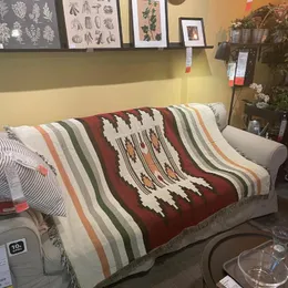 البطانيات النمط اليمني النمط الهندسي الأمريكي بوهيميا الزخرفة أريكة السرير بطانية