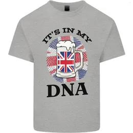 Herr t-skjortor brittiska öl är i min DNA Union Jack Flag Herr Cotton T-shirt tee topp