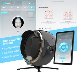 Portabelt spa Använd huddiagnossystem 13.3Im 3D AI Face Skin Analyzer Tester Machine Magic Acne Scanner Facial Mirror System Device