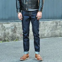 Mäns jeans Saucezhan 310xx-18oz jeans för män selvedge denim jeans smala fit höst och vinter jeans byxor blixtlås fluga tungvikt 230308