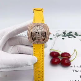 2020 NOWOŚĆ Przyjazd luksusowe zegarki męskie kwarcowe zegarki designerskie zegarki Diamond ramka skórzany pasek Frank Watch Fashion Akcesoria za 2665