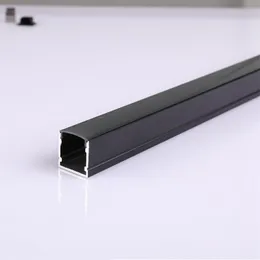 Paski LED 10-30PCS 80 cali 200 cm U czarny profil aluminiowy 12V Basek Lekka obudowa 2835 Podwójny rzędowy pasek liniowy zamontowany na ścianie