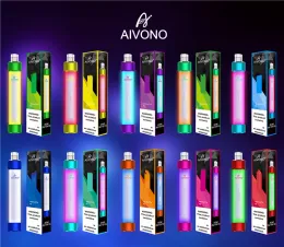 O mais novo AIVONO AIM FIRE 1000PUFFS DISPOSITIVOS DE Cigarro Vape Pen E com 550mAh Kits iniciantes de cartucho preenchido por bateria
