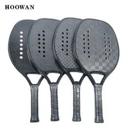 Tennis Rackets Hoowan Blackshark Beach Carbon 3K 12K Professional Solid Black Rough Surface Soft EVA Cor 53