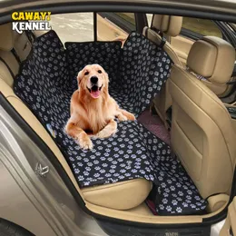Dog Travel Outdoors CAWAYI KENNEL Dog Carriers Waterproof Rear Back Pet Dog Car Seat Cover Mats Hammock Protector with Safety Belt Transportin Perro 230308