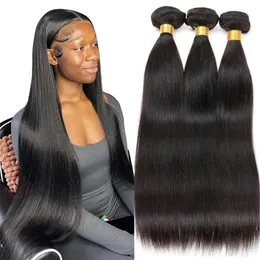 Hair Bulks 30 Inch Straight Human Hair Bundles 12A Peruvian Hair Weave Bundles Hair Extensions For Black Women Tissage Cheveux Humain 230308