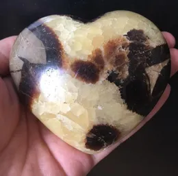 Natural Septarian Dragon Heart Quartz Crystals Heartshape Palm Stone Mineral Prov Reiki Healing4017407