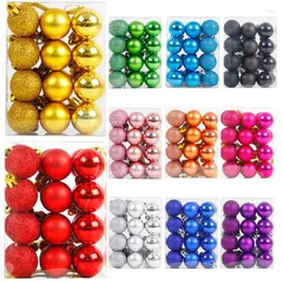 Party Decoration 24pcs Christmas Balls Ornament Hanging Pendant Glitter Baubles Ball Home Garden For Tree