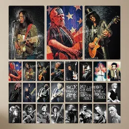 Rock Band Music Singer Poster Vintage Metal Tin Sign Man Cave Bar Cafe Wall Plate Decor Vintage Home Decoration Plaques Painting 30X20cm W03