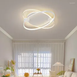 Ceiling Lights Modern LED Lamp For Bedroom Living Room Kitchen Apartment Villa Office Llighting Black And White Round Square Oval