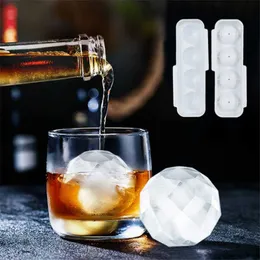 Glassverktyg Ice Ball Mold Safe PP Frozen Ice Cube Rhombus Whisky Ice Ball Mögel Multipurpose Ice Tray Flexible Traysice Maker Molds Z0308