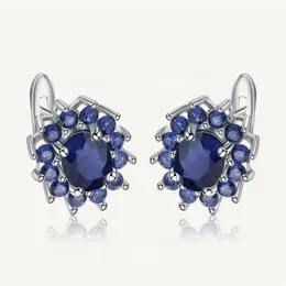 Gems de gemas balé 189ct Brincos de safira azul natural natura