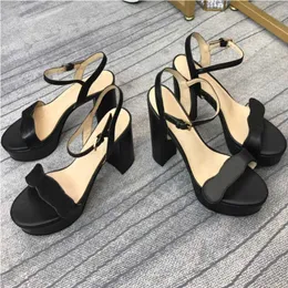 Summer Womens Platform Sandals Designer High Heels Real Leather Luxury Fashion Sexy Sandal Wedding Party Shoe Dress Shoes With Box 35-42 NO261