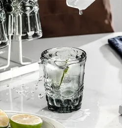 Многоцветная винтажная питьевая вода стаканы окрашенные водные стаканы тисненой водяной посуду винной посуды