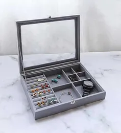 صناديق الصناديق S Box Portable Velvet Ring Dispression Tresher Tray Holder Enring Jewelry Storage Case Show 10106325559