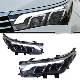 Фары автомобиля светодиодные лампы для Toyota Corolla 2014-20 16 фар светодиодные ходовые огни би-ксеноновые противотуманные фары