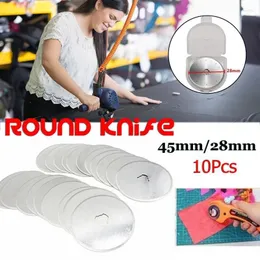 Professional Hand Tool Sets 10Pcs 28mm/45mm Rotary Cutter Blades Refill Replacement Spare Paper Cut Circular Patchwork Fabric Leather Craft