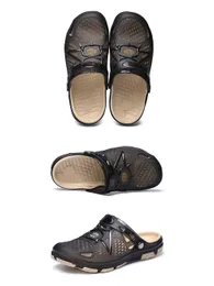 Quality Men Summer Shoes Sandals Men's Holes Sandals Water Hollow Breathable Flip Flops Croc Shoes Fashion Beach Slippers