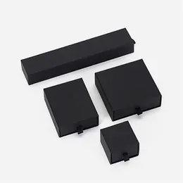 DdisplayClassic Style Black Sieraden Set Box Wedding Ring Case Cadeau Pakket Earring Studs PACKING BRACKET LADE BO261K