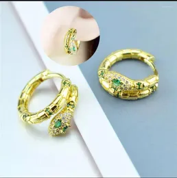 Orecchini pendenti 2023 Fashion Color CZ Zircon Women's Gold Geometric Hoop Set Huggie Jewelry Wedding