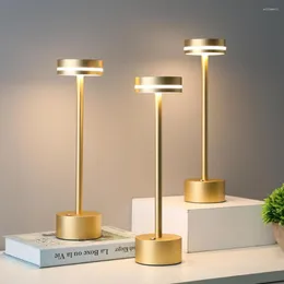 Table Lamps LED Rechargeable USB Desk Lamp Cordless Touch Dimming For Bar KTV Coffee El Living Room Night Light Bedside