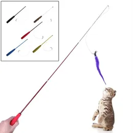 Cat Toys Toy Plush Stick Stretch Kitten Pet Dog Teaser Fun Play Wand Interactive Wire227f