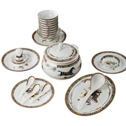 Dinnerware Sets Style Western 58 PCs Tableware Plate Factory Supply Hometown Made in Jingdezhen239E