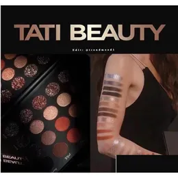 Eyes Eyes Tati Beauty Eyeshadow Powder Presentes de Natal 24 Color Shimmer Matte Glitter LastingTexture Drop Delivery Health Dhf2n