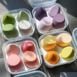 Sponges Applicators Cotton Make Up Eggs 4 Sets Of Makeup Tool Dry And Wet Sponge Powder Puff Drop Delivery Health Beauty Tools Ac Dhigj