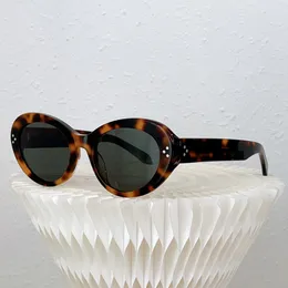 40193 Havana Cateye Oval Sunglasses for Women Sun Glasses Shades gafas de sol Designers Sunglasses UV400 Eyewear with Box