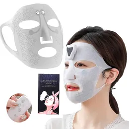 أجهزة العناية بالوجه EMS Electric Electric Pulse Mask Cream Massager مضاد للتجاعيد لرفع البشرة الجمال آلة الجمال 230307