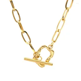 Hänge halsband kvinnor halsband fyrkantiga uttalande ovala droppe gyllene rostfritt stål smycken t bar kabel krage para mujer