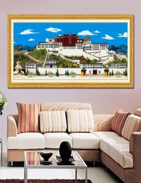 5D Diamonds Picture Potala Palace Een woonkamer decoratie schilderij Tibet National Style Point Drill Cross Borduurde Drill Mason1194898
