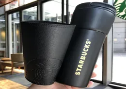 Starbucks Leather Thermos caneca Drinkware para homens e mulheres Estudantes universais Cup de água portátil 400ml500ml3815245