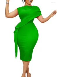 Abbigliamento etnico Abiti africani estivi per donne 2023 Office elegante indossa lavoro Africa Africa Africa abito magro abiti da corpo rosso donna