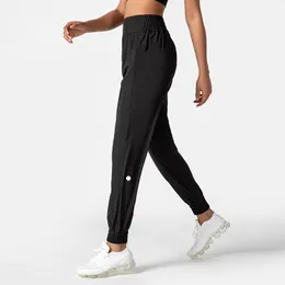 L_893 Полная длина брюки гарема высокие брюки йоги с карманными спортивными штанами Расслабленные бегуны женские брюки