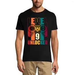 Men's T Shirts Men's Gaming T-Shirt Level 9 Unlocked - Funny Gamer 9th Birthday Tee