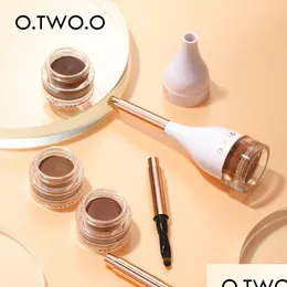 Esaltatori di sopracciglia O.Two.O Pomade Brow Gel Mascara Natural Waterproof Long Lasting Creamy Texture 4 Colors Tinted Scpted With Brush D Dhqz2