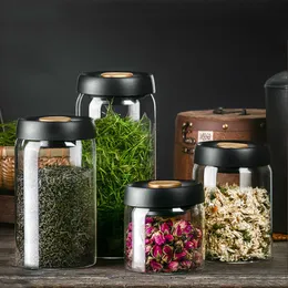 Pot De Stockage En Verre Hermétique 1250ml - Pour Cornichons, Confiture, Céréales - Couvercle Étanche - Cuisine