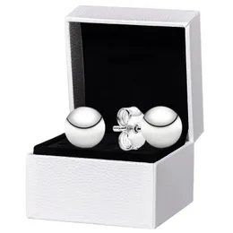 925 Sterling Silver Classic Bead Stud Earrings for Pandora Fashion Party Jewelry For Women Girlfriend Gift designer Earring Set with Original Box