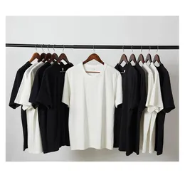 メンズTシャツ300gヘビー級コットンソリッドカラー短袖Tシャツ白と女性の同じスタイルのハーフスリーブ服プラス