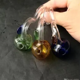 Tubos de fumantes colorem acessórios de bongos de vidro de maçã, tubos de fumantes de vidro coloridos mini multi-